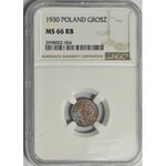 1 grosz 1930 - NGC MS66 RB