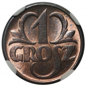 1 grosz 1939 - NGC MS66 RB