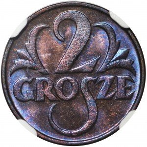 2 grosze 1933 - NGC MS64 RB