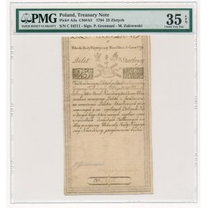 25 złotych 1794 -C- PMG 35, ale z niespotykanym EPQ