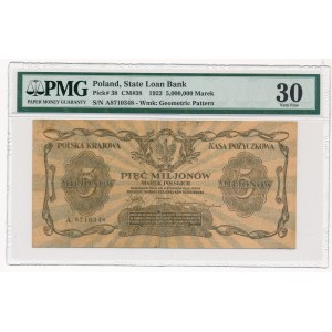 5 milionów marek 1923 -A- PMG 30 