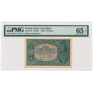 1/2 marki 1920 - PMG 65 EPQ 