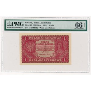 1 marka 1919 - I Serja FA - PMG 66 EPQ