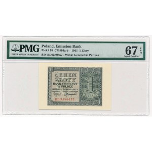 1 złoty 1941 -BD- PMG 67 EPQ