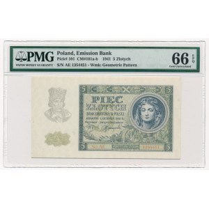 5 złotych 1941 -AE- PMG 66 EPQ