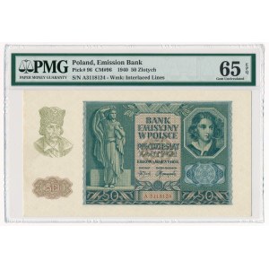 50 złotych 1940 -A- PMG 65 EPQ