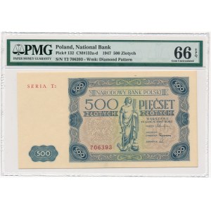 500 złotych 1947 -T2- PMG 66 EPQ 