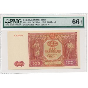100 złotych 1946 -E- PMG 66 EPQ
