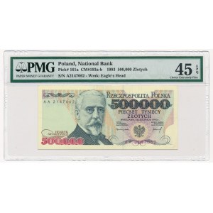 500.000 złotych 1993 -AA- PMG 45 EPQ - rzadka 