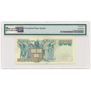 500.000 złotych 1993 -AA- PMG 45 EPQ - rzadka 