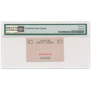 50 fenigów 1940 czerwony numerator - PMG 67 EPQ