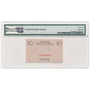 50 fenigów 1940 czerwony numerator - PMG 64 EPQ