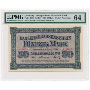 Kowno 50 marek 1918 -A- PMG 64 