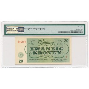 Czechoslovakia - Ghetto Theresienstadt - 20 kronen 1943 - PMG 66 EPQ