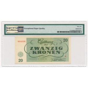 Czechosłowacja - Getto Terezin - 20 koron 1943 - PMG 66 EPQ