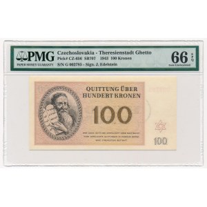 Czechoslovakia - Ghetto Theresienstadt - 100 kronen 1943 - PMG 66 EPQ