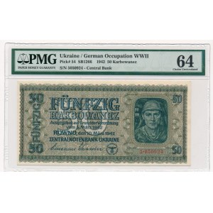 Ukraine 50 karbovantsiv 1942 - PMG 64