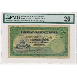 Palestine 1 pound 1929 - PMG 20 