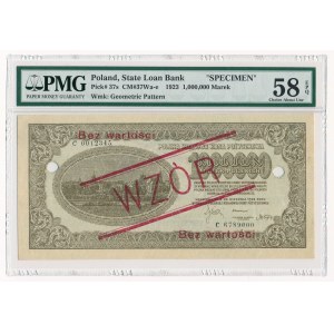 1 milion marek 1923 WZÓR -C- PMG 58 EPQ