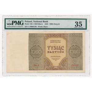 1.000 złotych 1945 -A- PMG 35