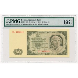 50 złotych 1948 -EL- PMG 66 EPQ