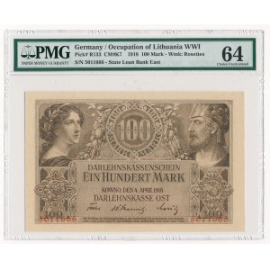 Kowno 100 marek 1918 - PMG 64