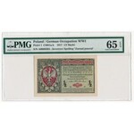 1/2 marki 1916 Jenerał -A- 00006304 - PMG 65 EPQ - rzadszy numerator brązowy