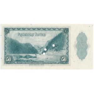 50 złotych 1939 SPECIMEN -00000- rzadka odmiana
