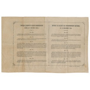Obligacja Tymczasowa na 40 złotych 1863 - b.rzadkie