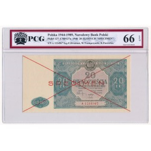 20 złotych 1946 SPECIMEM - PCG 66 EPQ