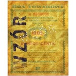 Pewex Bon Towarowy 1 cent 1960 WZÓR -Al 0000000 