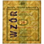 Pewex Bon Towarowy 20 dolarów 1960 WZÓR Ah 0000000 