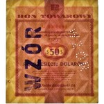 Pewex Bon Towarowy 50 dolarów 1960 WZÓR Ai 0000000 - RZADKOŚĆ