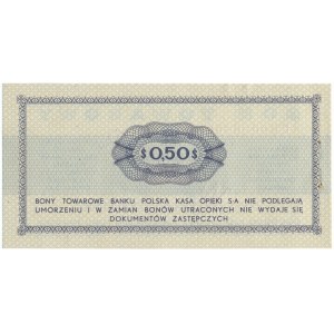 Pewex Bon Towarowy 50 centów 1969 WZÓR - Ec 0000000 