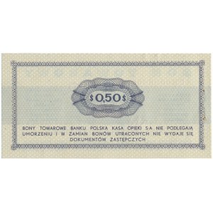 Pewex Bon Towarowy 50 centów 1969 WZÓR - Ec 0000000 