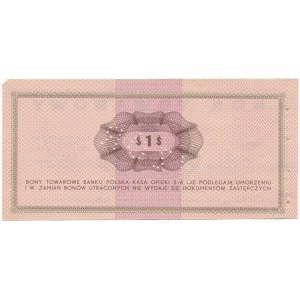 Pewex Bon Towarowy 1 dolar 1969 WZÓR - Ed 0000000 