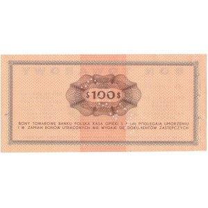 Pewex Bon Towarowy 100 dolarów 1969 WZÓR - Ek 0000000 