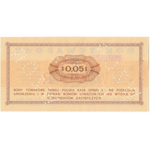 Pewex Bon Towarowy 5 centów 1969 WZÓR -Ea- NIEZNANY 