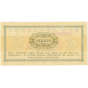 Pewex Bon Towarowy 10 centów 1969 WZÓR -Eb- NIEZNANY 