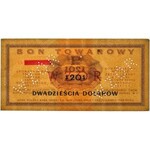 Pewex Bon Towarowy 20 dolarów 1969 WZÓR -Eh- NIEZNANY 