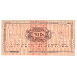 Pewex Bon Towarowy 100 dolarów 1969 WZÓR -Ek- NIEZNANY 