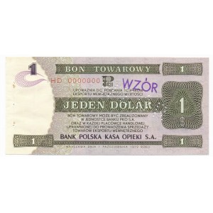 Pewex Bon Towarowy 1 dolar 1979 WZÓR HD 0000000 