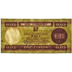 Pewex Bon Towarowy 5 centów 1979 WZÓR HA 0000000 