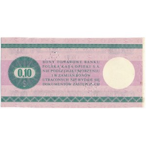 Pewex Bon Towarowy 10 centów 1979 WZÓR HB 0000000 