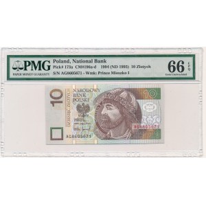 10 złotych 1994 -AG- PMG 66 EPQ