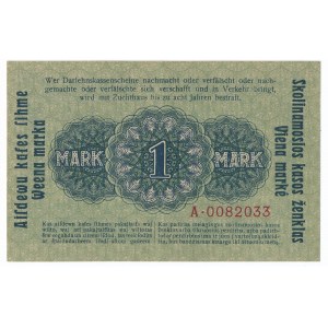 Kowno 1 marka 1918 -A 0082033- niski numer seryjny