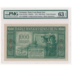 Kowno 1.000 marek 1918 6 cyfr - PMG 63 EPQ