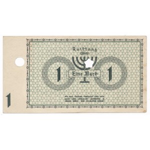 Getto 1 marka 1940 - num. 6-cyfrowy bez serii, z błędem numeratora