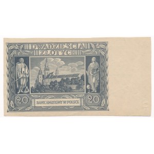 20 złotych 1940 - bez poddruku