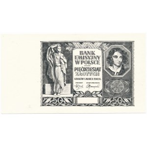 50 złotych 1940 - odbitka na papierze PWPW
